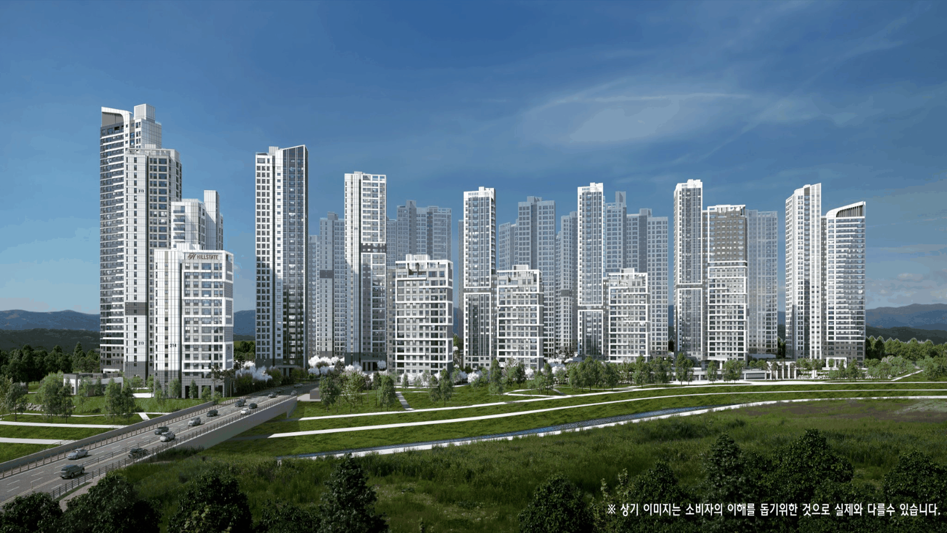 대전 힐스테이트 도안리버파크 조감도/히어로 이미지